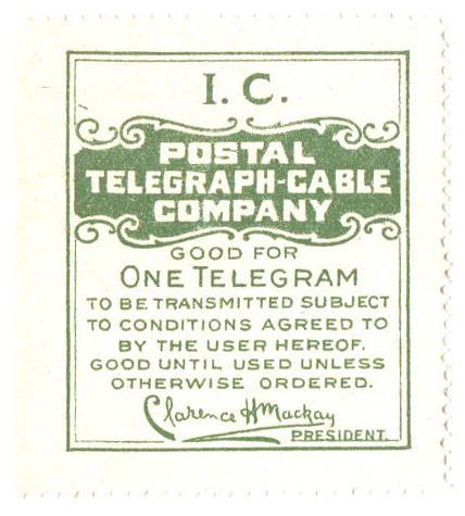 15TO16 - 1914 Illinois Central Railroad Telegraph, Dark Green