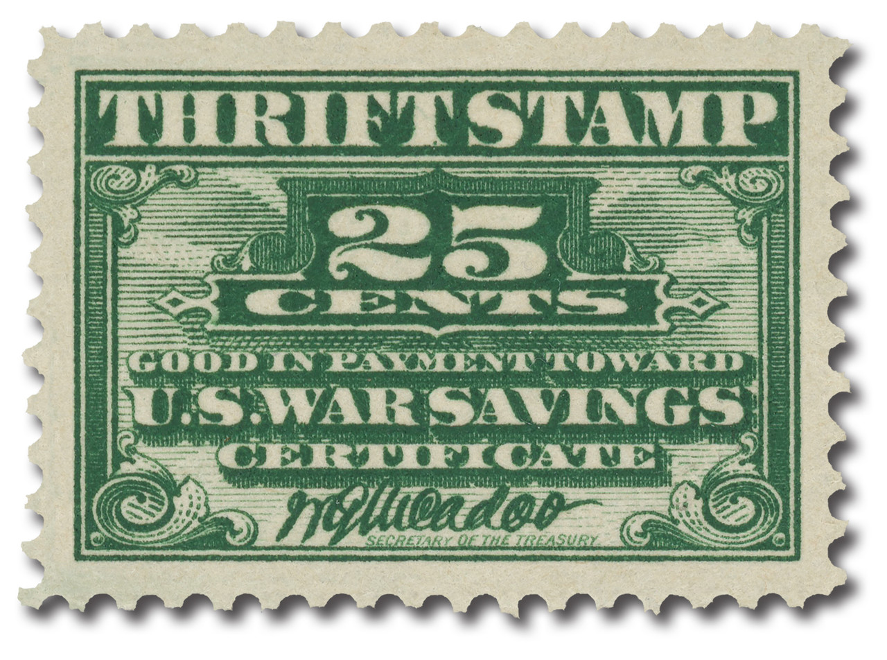 WS1 - 1917 25c War Savings, Deep Green