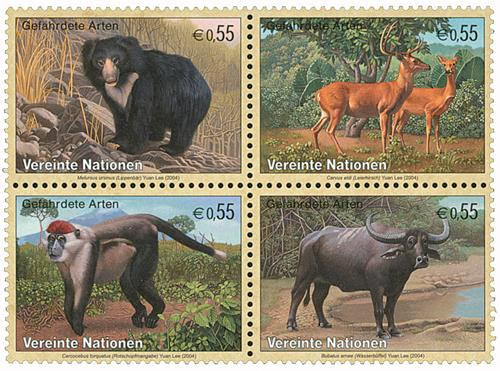 UNV342-45 - 2004 Endangered Species, 4 stamps