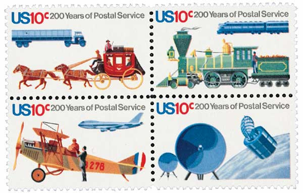 コレクション UNITED STATES POSTAL SERVICE 72~76 NO733 1572-75 - 1975 10c U.S. Postal Service Bicentennial - Mystic Stamp