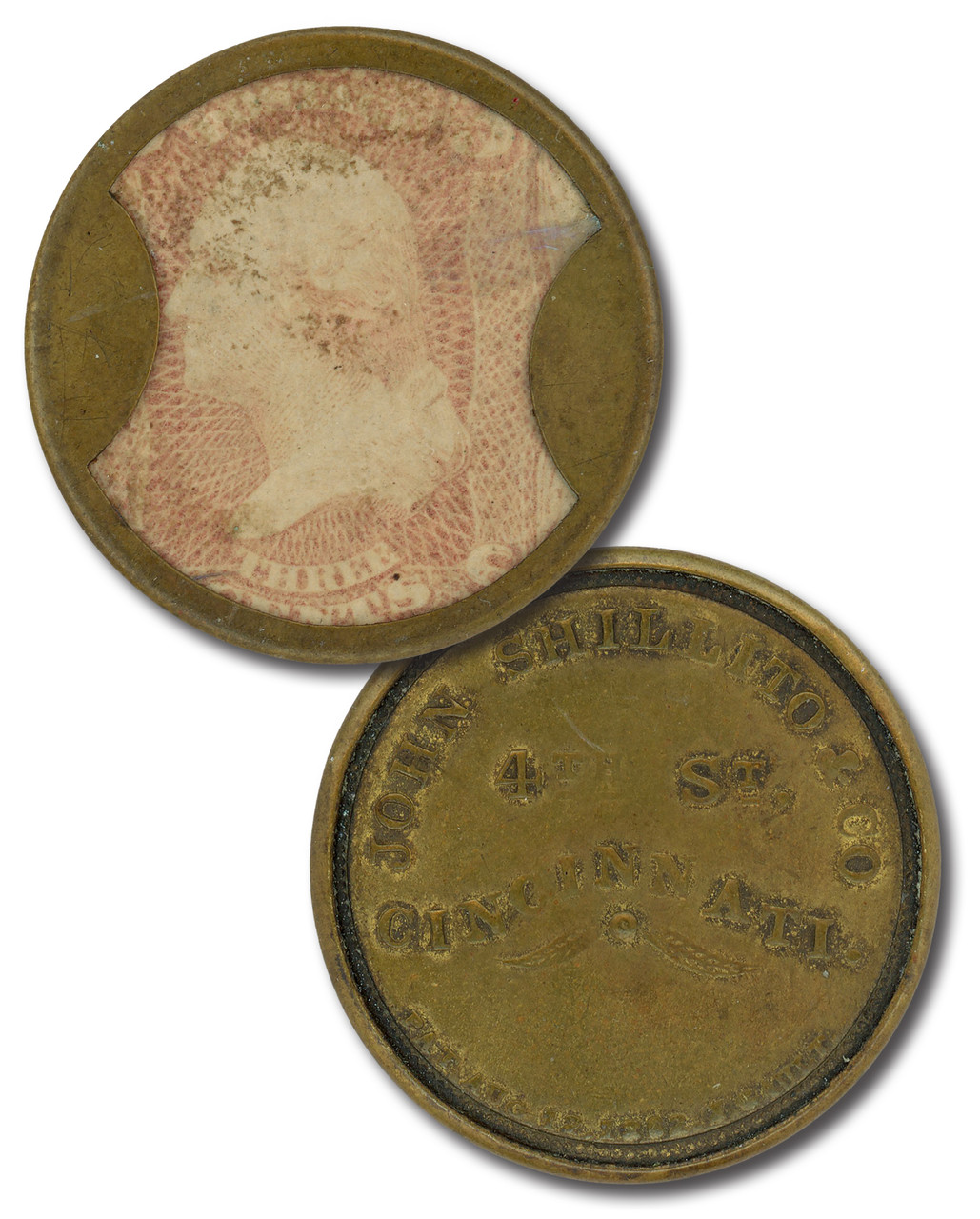 EP161 - 1862 3c Washington, John Shillito & Co., Cincinnati, Encased Postage