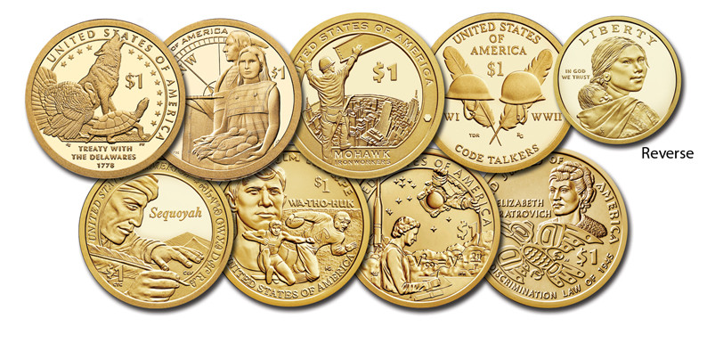 MCN005 - 2013-2020 Native American Coin Collection, US $1