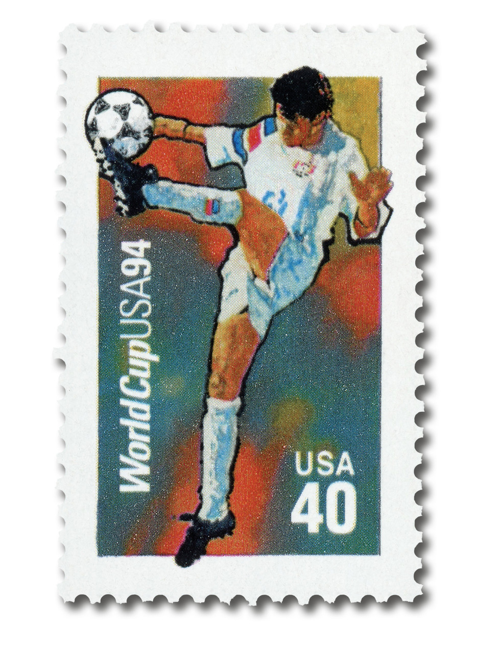 2835 - 1994 40c World Cup Soccer: Trapping Maneuver - Mystic Stamp