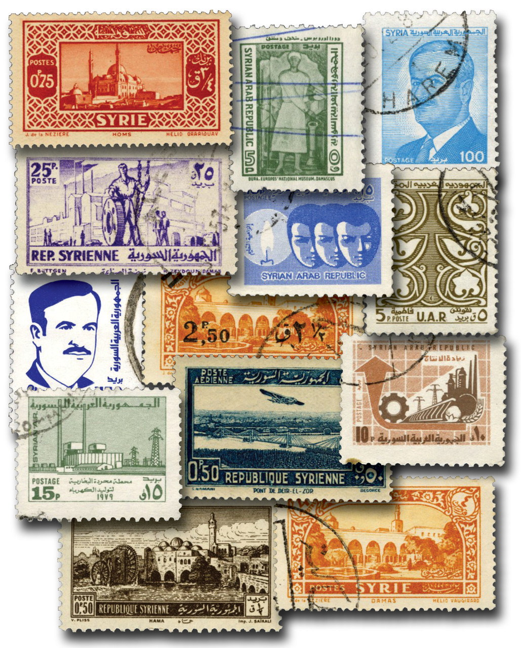 M3676 - 100 Syria, 100 Different Stamps