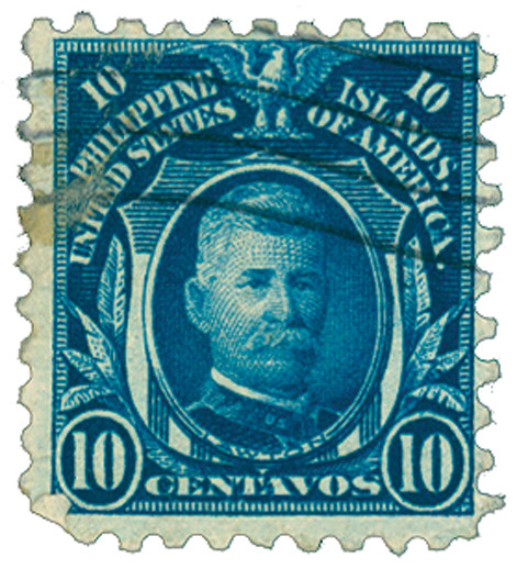 PH280 - 1914 10c General Henry W. Lawton, Dark Blue, Philippines Regular Issue, Single Line Watermark, Perf. 10