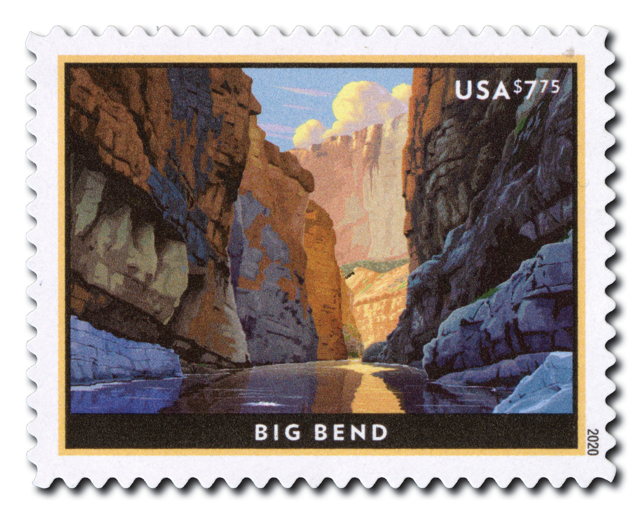 5429 - 2020 $7.75 Big Bend National Park, Priority Mail - Mystic