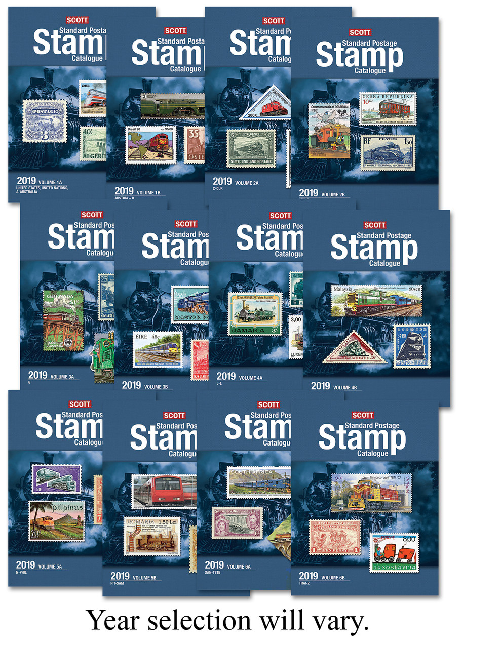 KS1055 - 12 Half Volumes Foreign Scott Catalog Set A-Z in Used