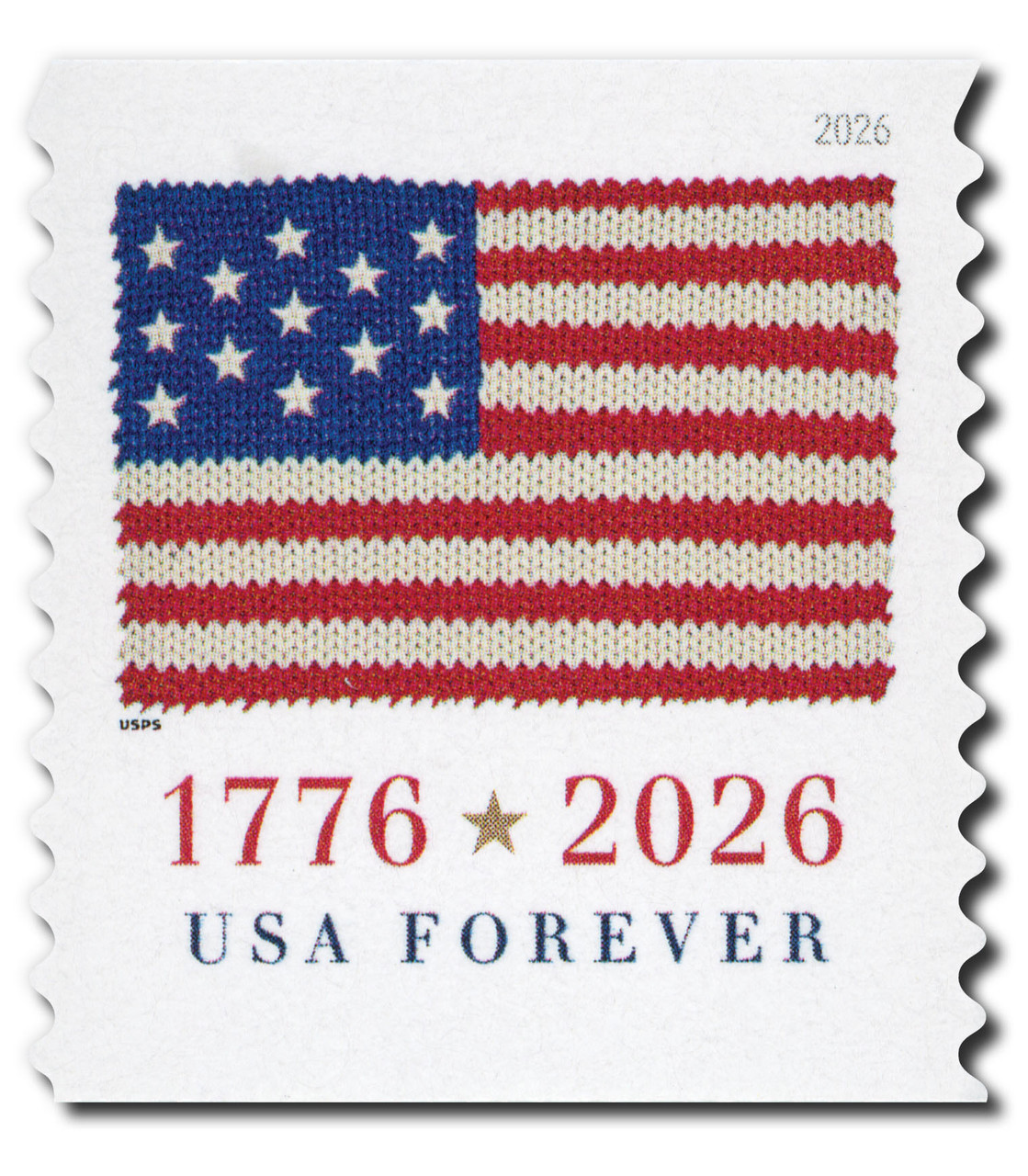 NW2629 - 2026 First-Class Forever Stamp - Flag (BCA Coil Stamp)