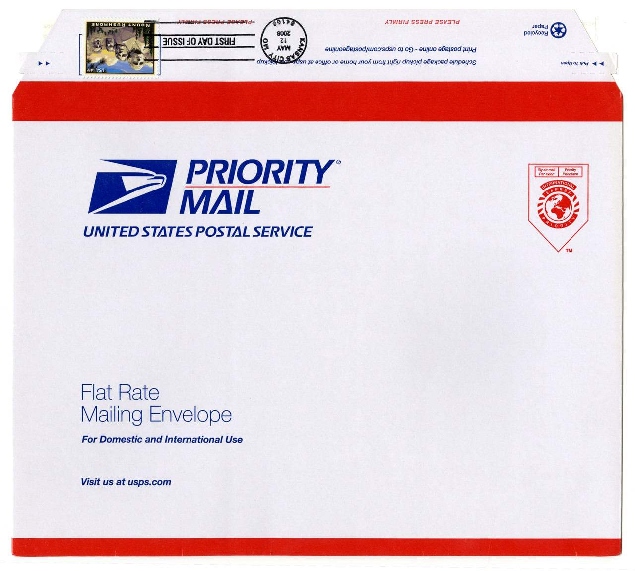 U664 - 2008 $4.80 Mt. Rushmore stamped env