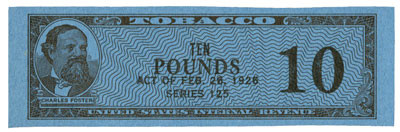 TF1135 - 1955, 10lb Tobacco Stamps - Series 125