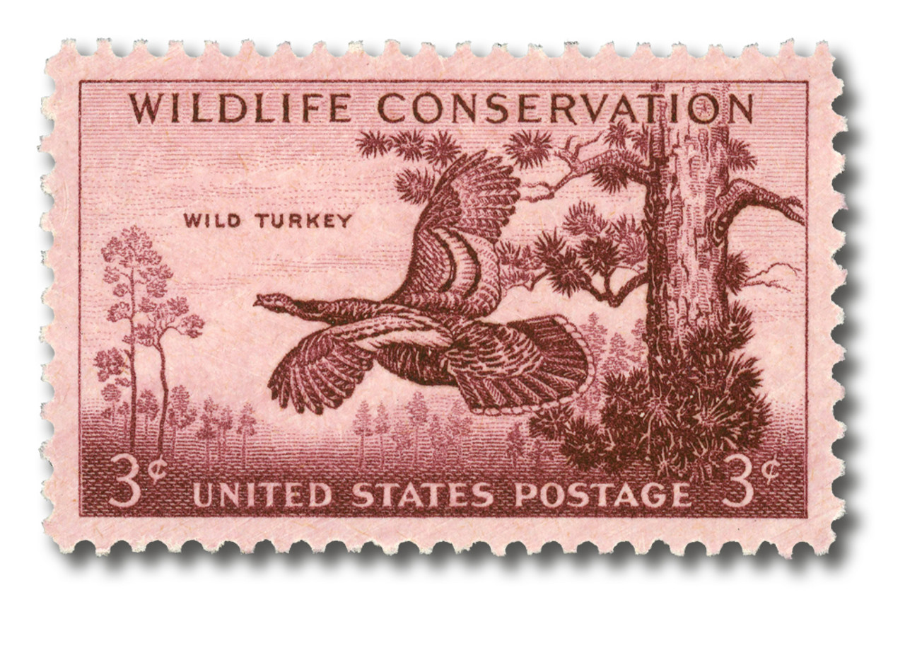 1077 - 1956 3c Wild Turkey