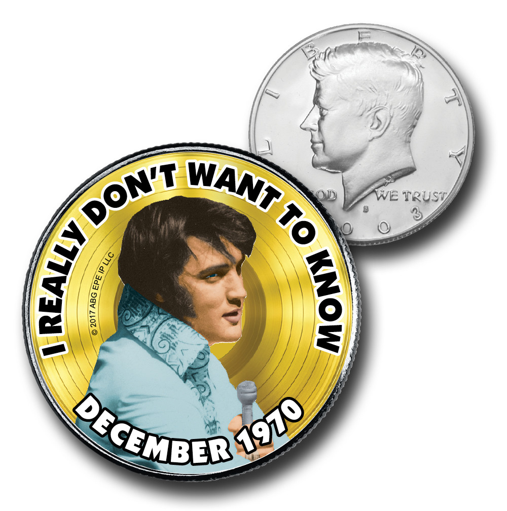 CNS16029 - Elvis Presley Gold "I Really Don't Want to Know" US Half Dollar Commemorative Coin