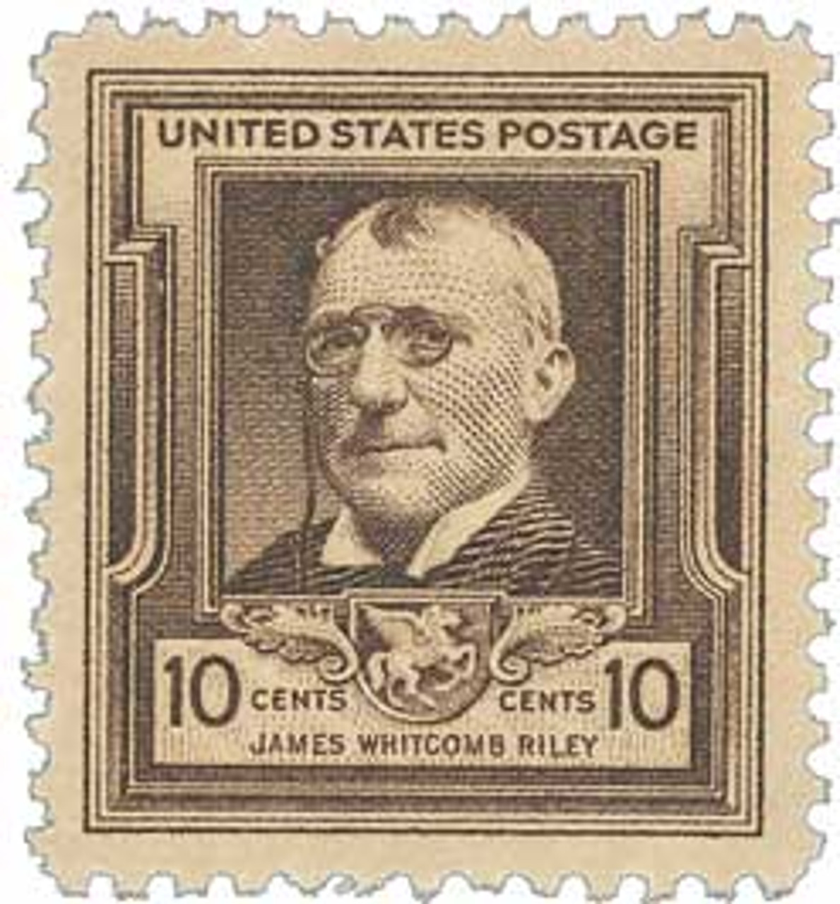 868 - 1940 10c Famous Americans Series: James Whitcomb Riley