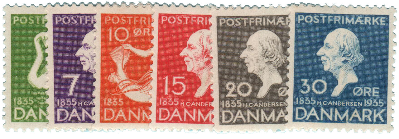 246-51 - 1935 Denmark - Mystic Stamp Company