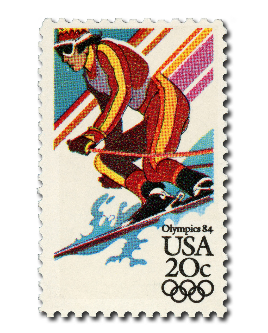 2068 - 1984 20c 14th Winter Olympic Games: Alpine Skiing - Mystic
