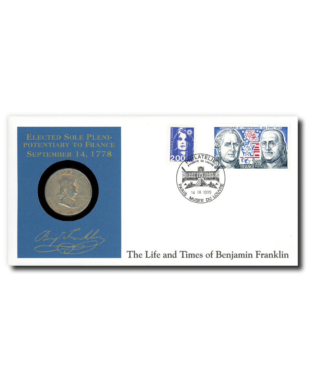 59866A - 1995 Benjamin Franklin: Plenipotentiary to France Coin Cover