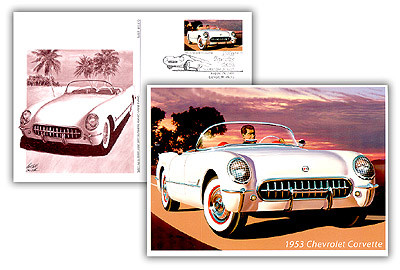 UX442 - 2005 23c 1953 Chevrolet Corvette PC FDC