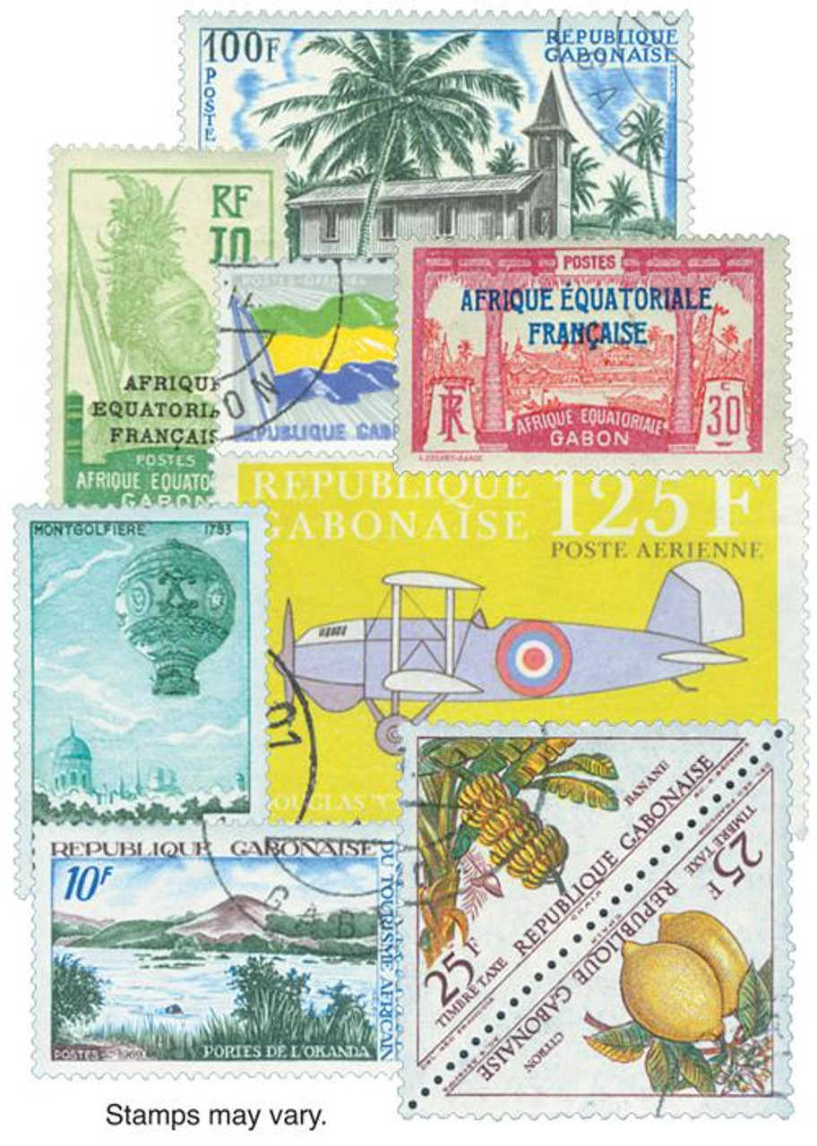 M8494 - Gabon, 100 Different Stamps