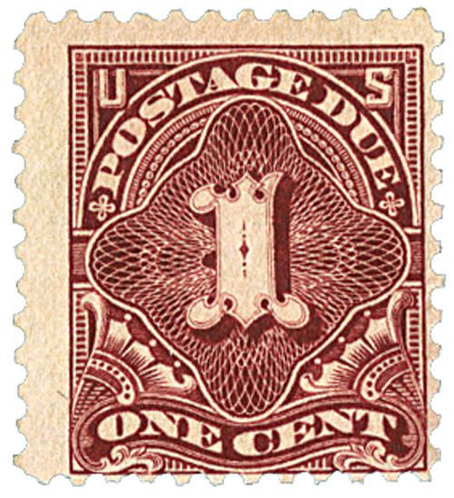 J61 - 1917 1c Postage Due, Carmine Rose, Perf. 11, Unwatermarked