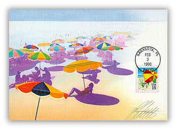 M90-6 - 1990 15c Beach Umbrella