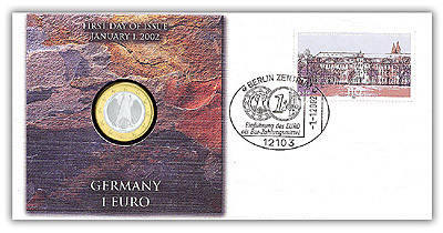 59696A - 2002 Germany 1-euro Coin Cover