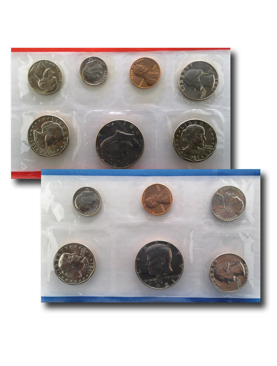 アメリカ硬貨セット 旧貨幣 コレクション CN1981M - 1981 United States Mint Set, Denver & Philadelphia Mint