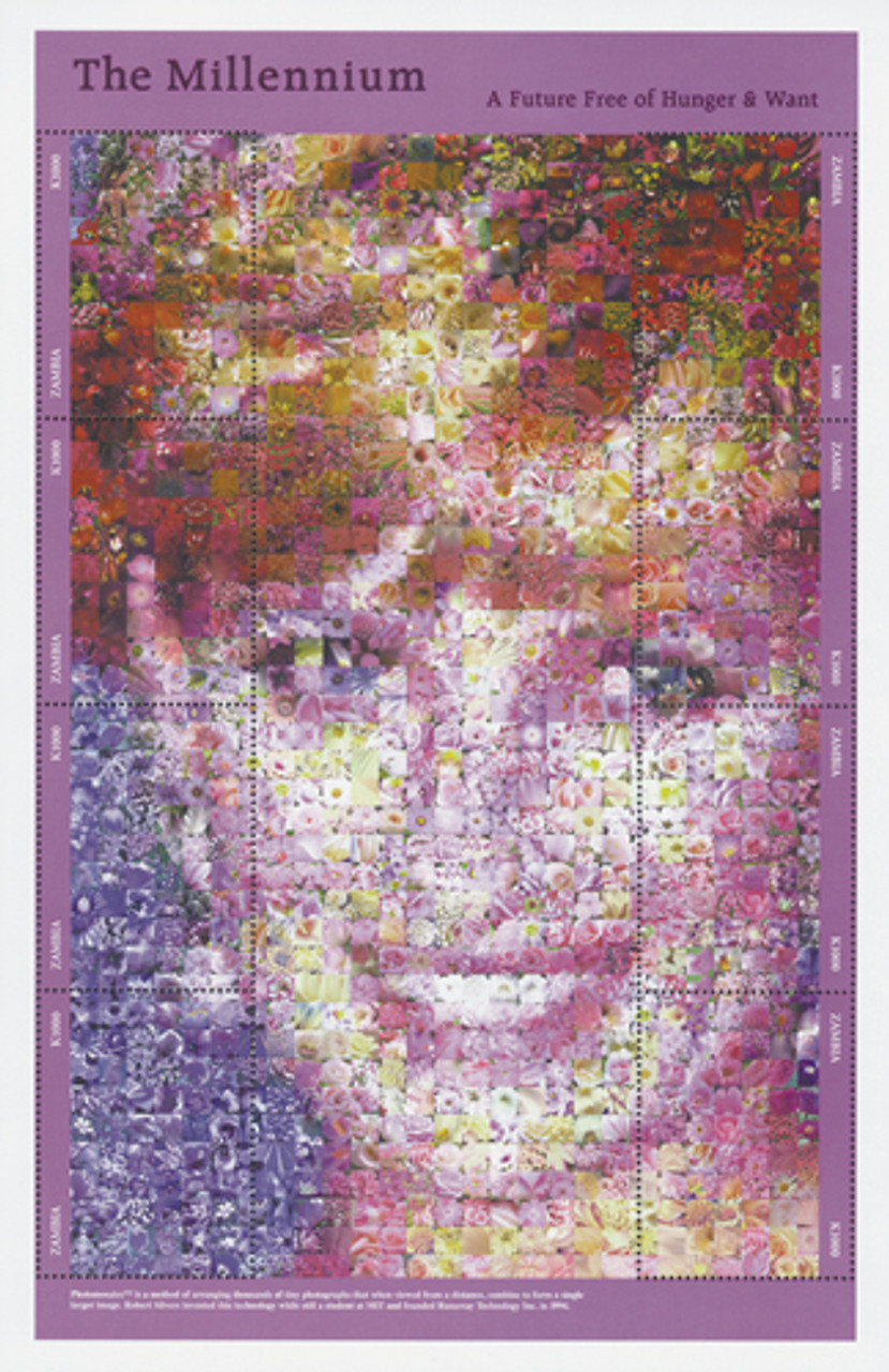 M6217 - Diana, Faces of the Millennium, Mint Sheet of 8 Stamps, Zambia