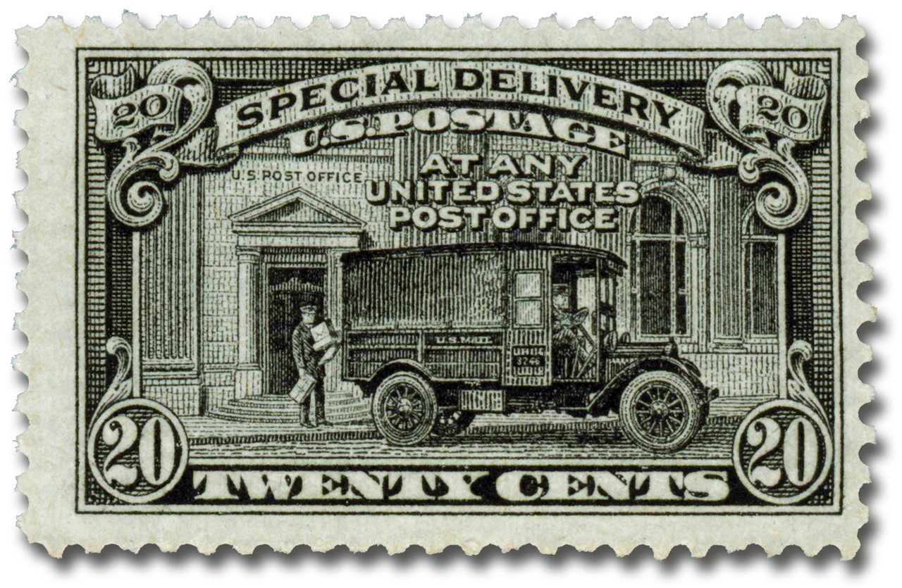 E19 - 1951 20c Special Delivery, Post Office Truck Black, Perf