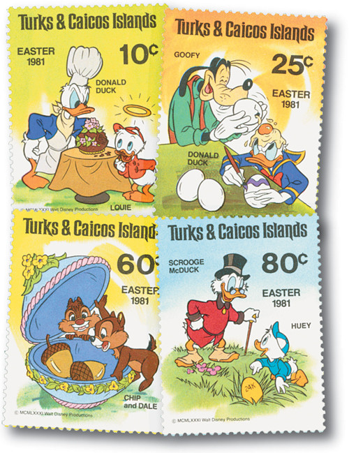 MDS483A - Turks & Caicos 1981 Easter Eggs 4 Stamps