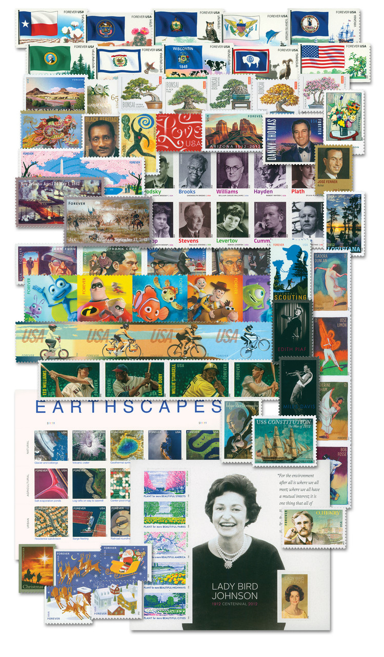 YS2012C - 2012 Complete Commemorative Year Set, 93 stamps - Mystic