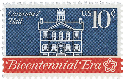 1543 - 1974 10c First Continental Congress: Carpenters' Hall