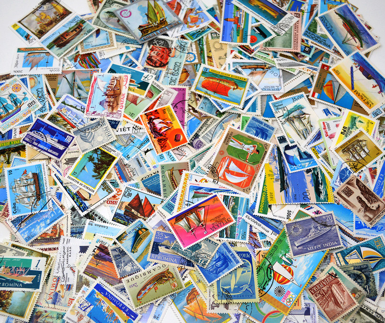 M5917 - Ships and Boats, 500 stamps, Used