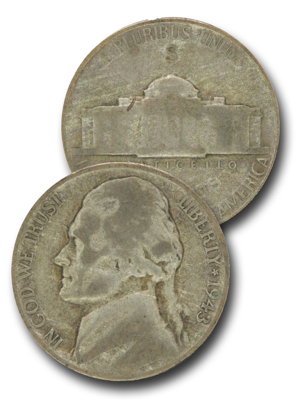 CN-943S - 1943-S War Time Nickel - Mystic Stamp Company