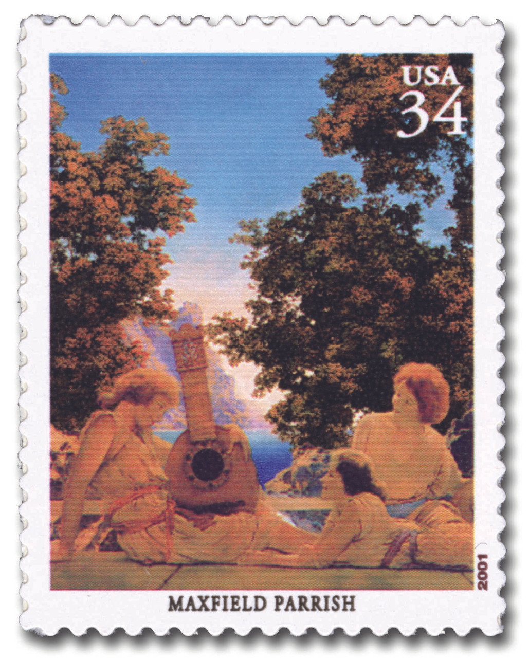 3502b - 2001 34c American Illustrator: Maxfield Parrish - Mystic