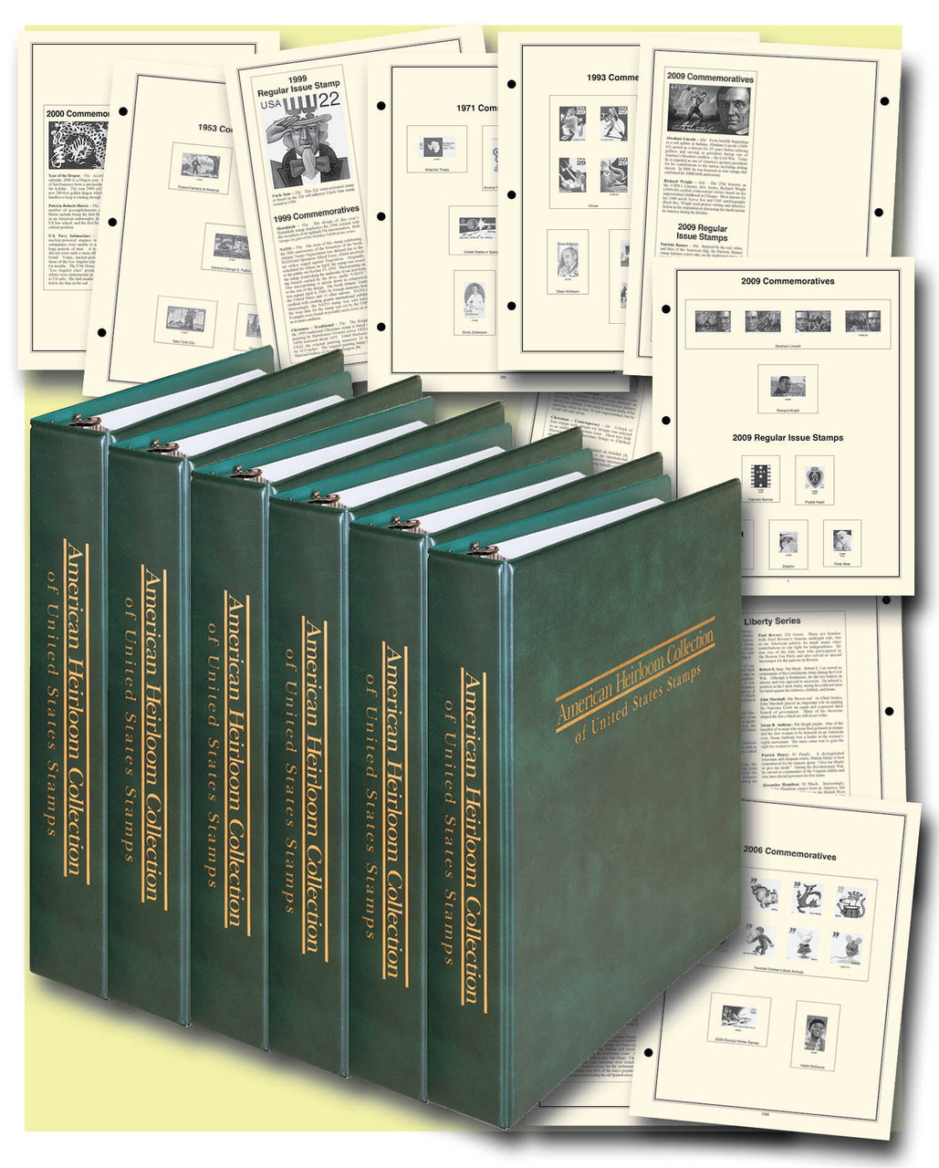 HLM000 - 1847-Present Complete Set of Six American Heirloom Albums for US Stamps
