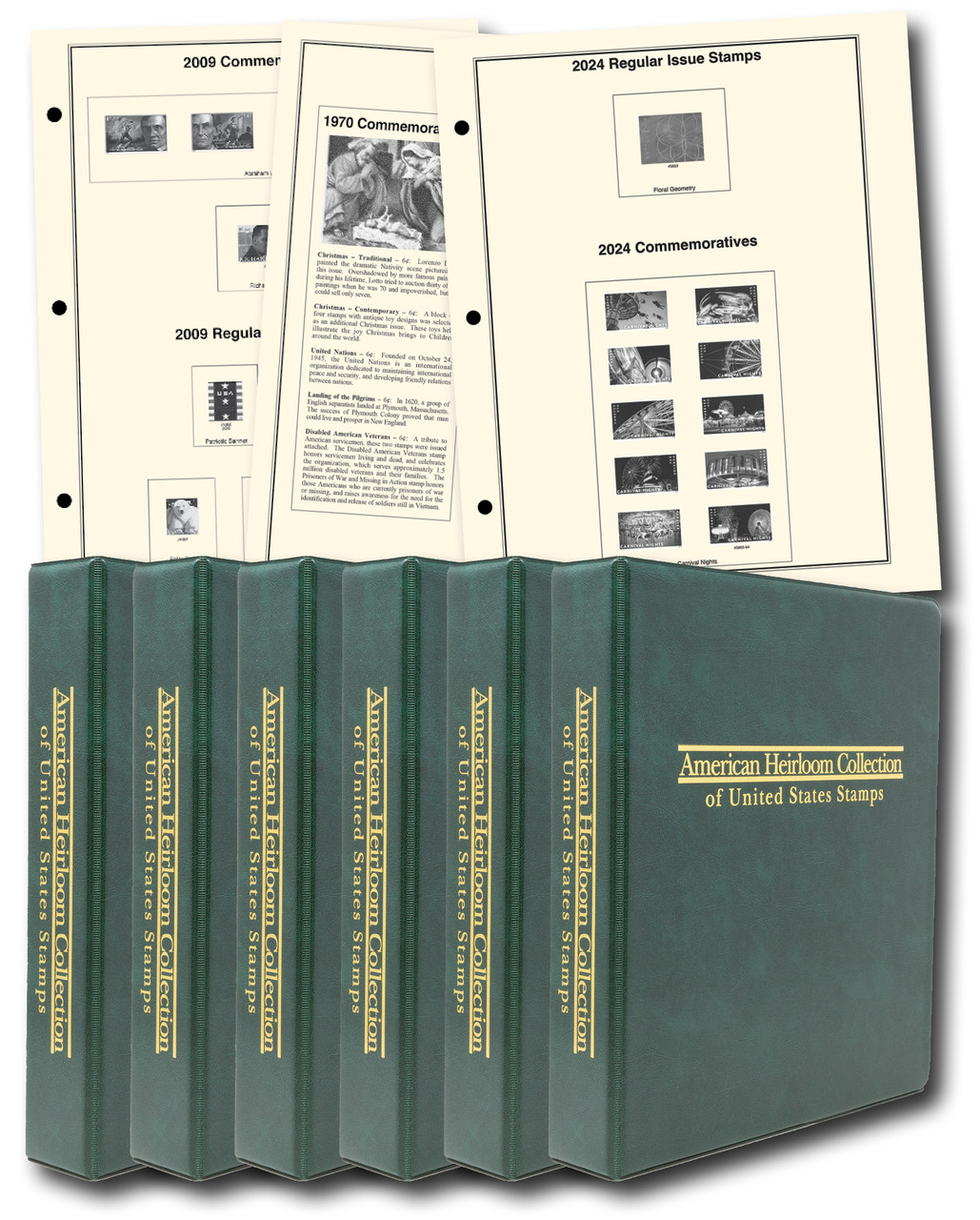 HLM000 - 1847-Present Complete Set of Six American Heirloom Albums for US Stamps
