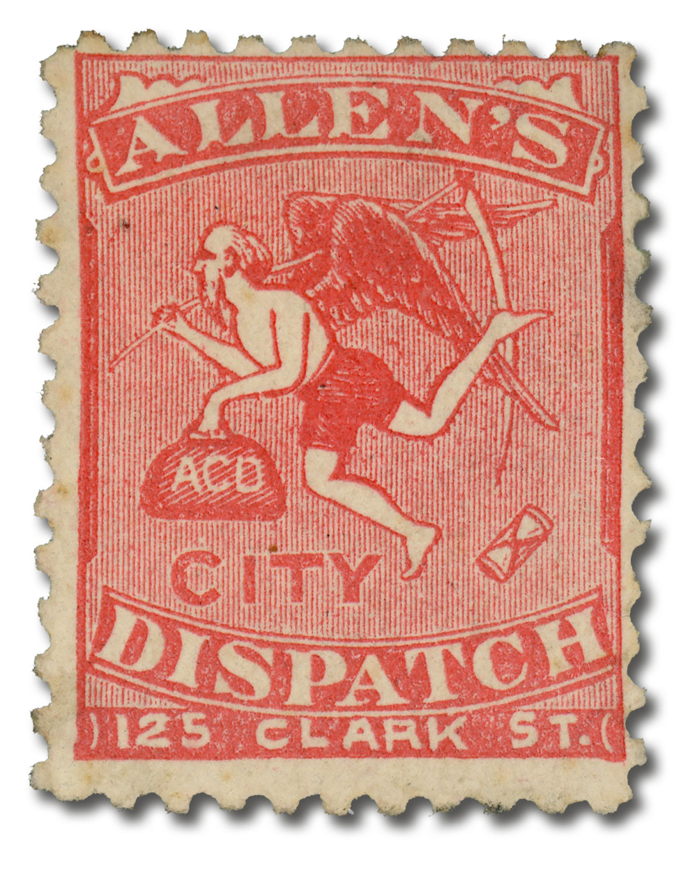 3L1 - 1882 Allen's City Dispatch, Pink on White Paper - Mystic