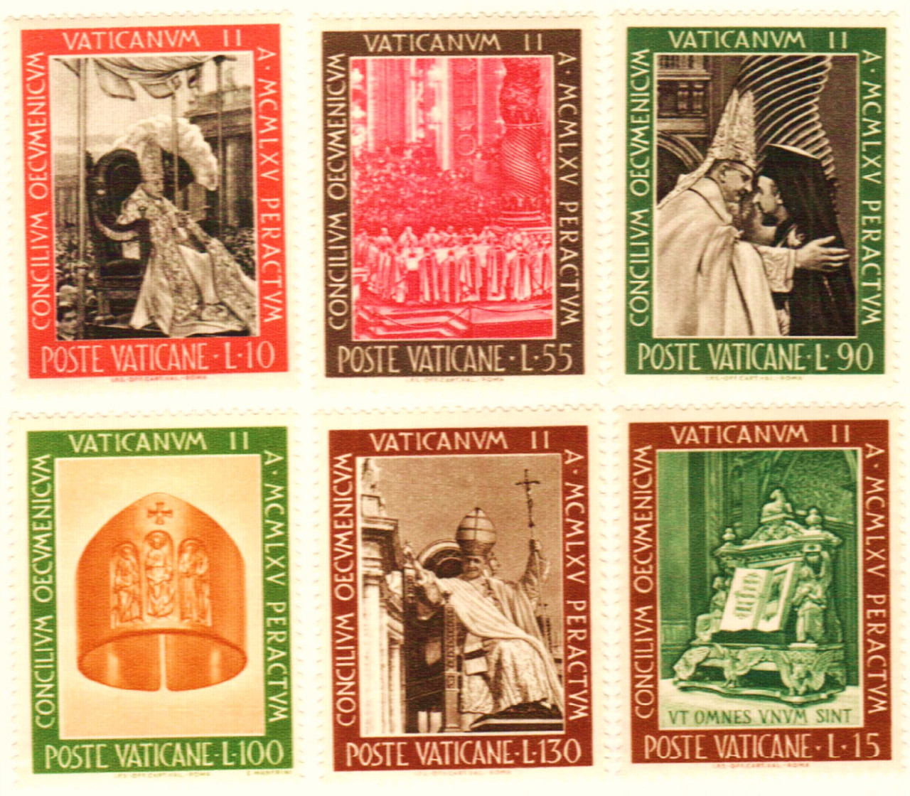 439-44 - 1966 Vatican City - Mystic Stamp Company