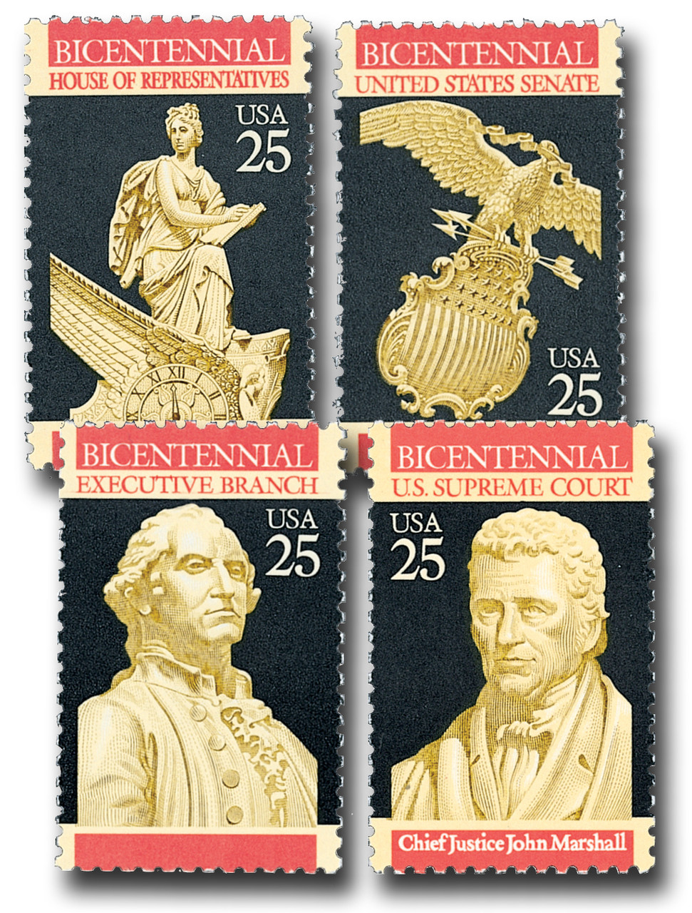2412-15 - 1990 25c Constitution Bicentennial
