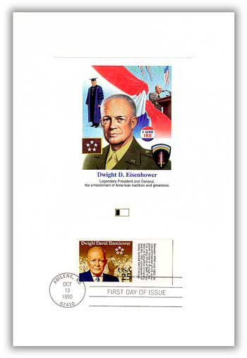 55838A - 1990 25c Eisenhower/Commander Tab Proofcard