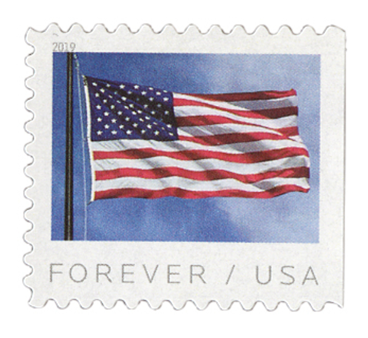 5344 - 2019 First-Class Forever Stamp - US Flag (Ashton Potter booklet)