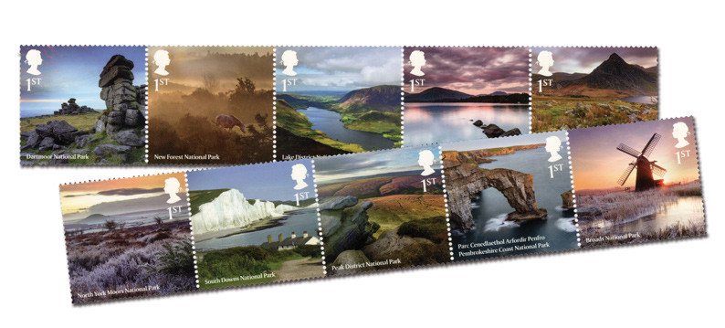MFN135 - 2021 National Parks, Mint, Set of 10 Stamps, Great Britain