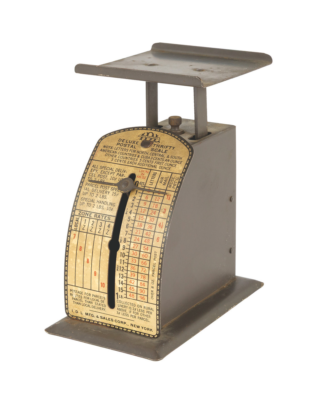 M12524 - Vintage Small Sheet Metal Spring Postal Scale - Mystic