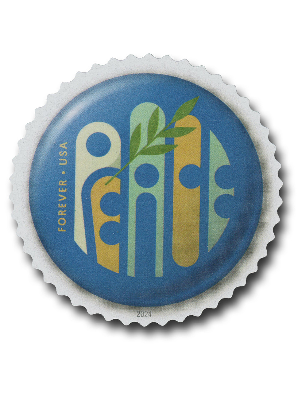 5925 - 2024 First-Class Forever Stamp - Pinback Buttons: Peace