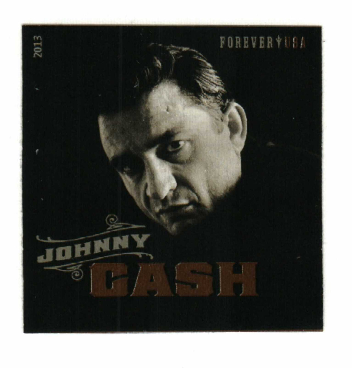 4789a - 2013 First-Class Forever Stamp - Imperforate Music Icons Series: Johnny Cash
