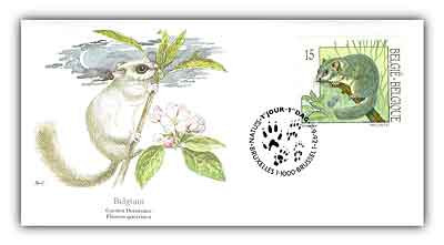 117267B - 1992 Belgium 15fr Dormouse FDC