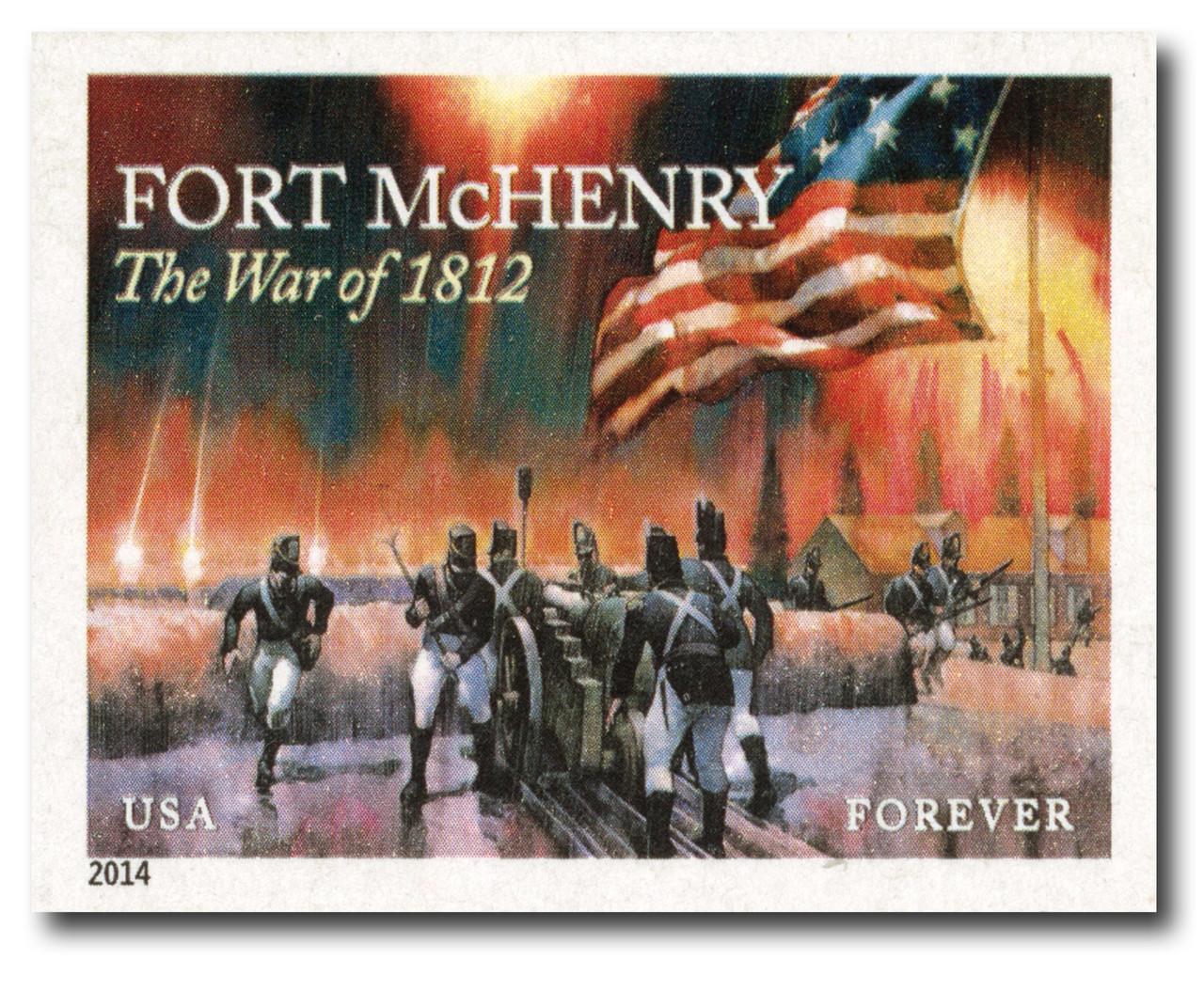 4921a - 2014 First-Class Forever Stamp - Imperforate The War of 1812: Fort McHenry