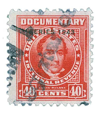 R370 - 1943 40c U.S. Internal Revenue Stamp, Carmine