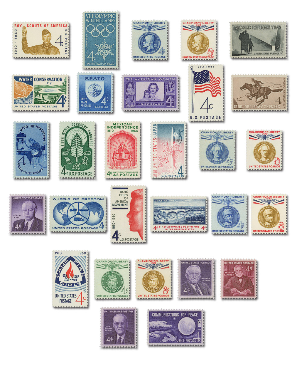 YS1960 - 1960 Commemorative Stamp Year Set