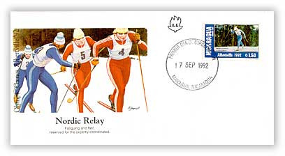 40788 - 1992 92 OLY Nicaragua Nordic Relay Cover